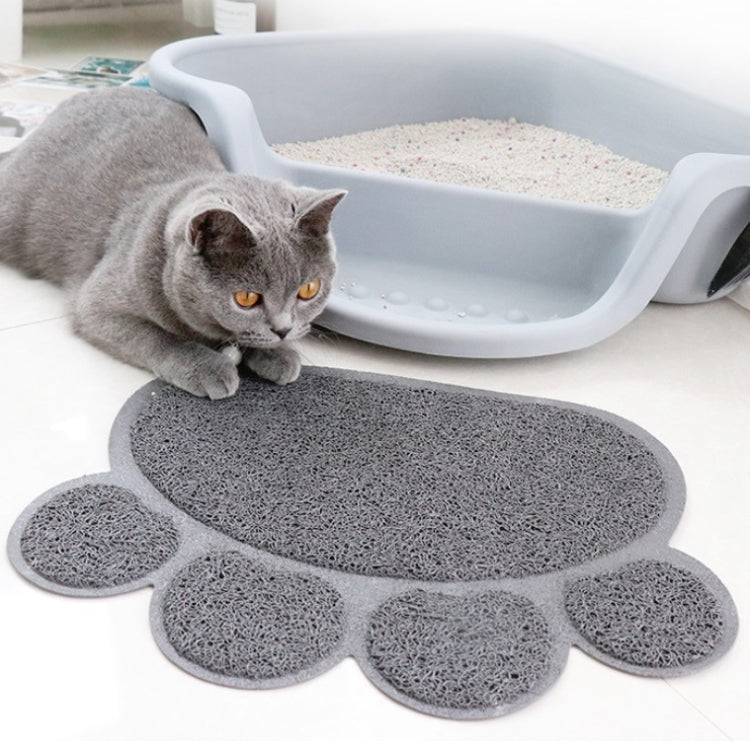 2 PCS PVC Claw Shaped Cat Litter Mat Pet Placemat Anti-skid Floor Large Mat Pet Supplies