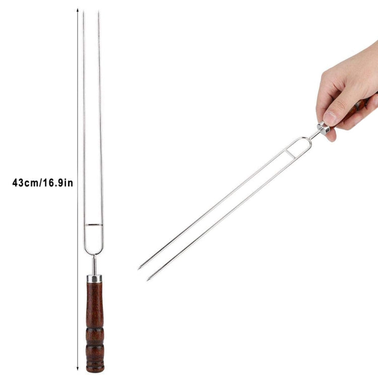 Stainless Steel Barbecue Skewers Barbecue Fork U-shaped Barbecue Fork, Specification: 6 PCS in color box