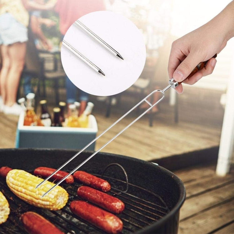 Stainless Steel Barbecue Skewers Barbecue Fork U-shaped Barbecue Fork, Specification: 6 PCS in color box