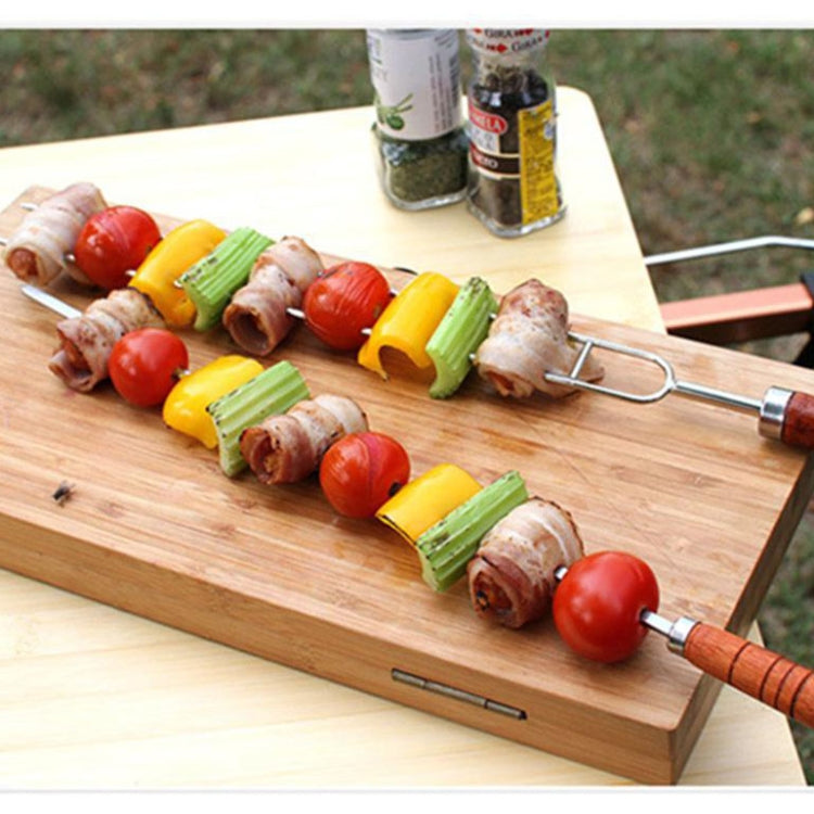 Stainless Steel Barbecue Skewers Barbecue Fork U-shaped Barbecue Fork, Specification: 6 PCS in color box