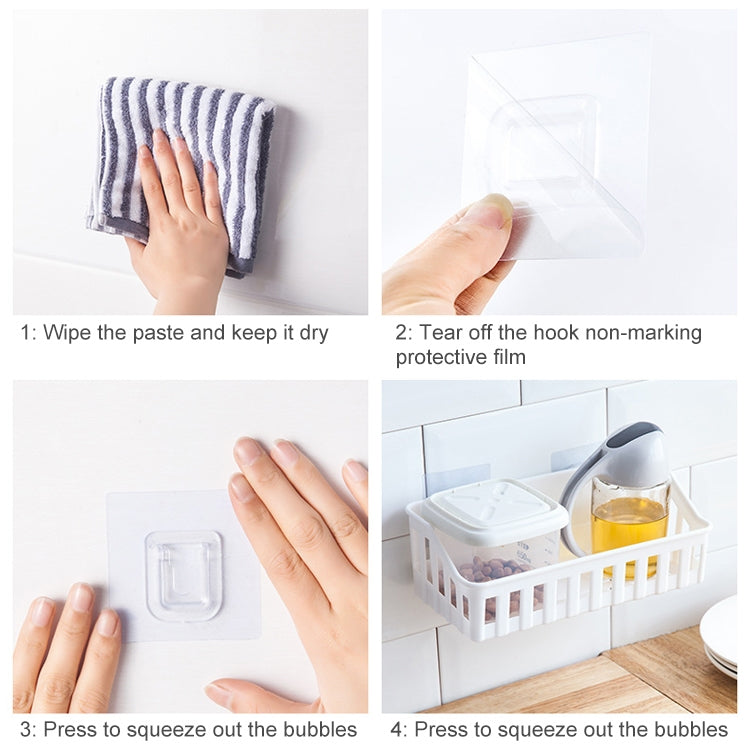 5 PCS Bathroom Shelf hole-free Wall Hanging Seamless Storage Basket