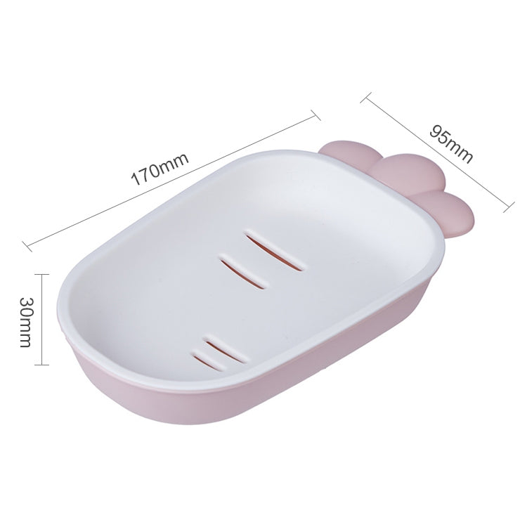 3 PCS Creative Cute Drain Double-layer Household Toilet Soap Box with Lid Soap Holder