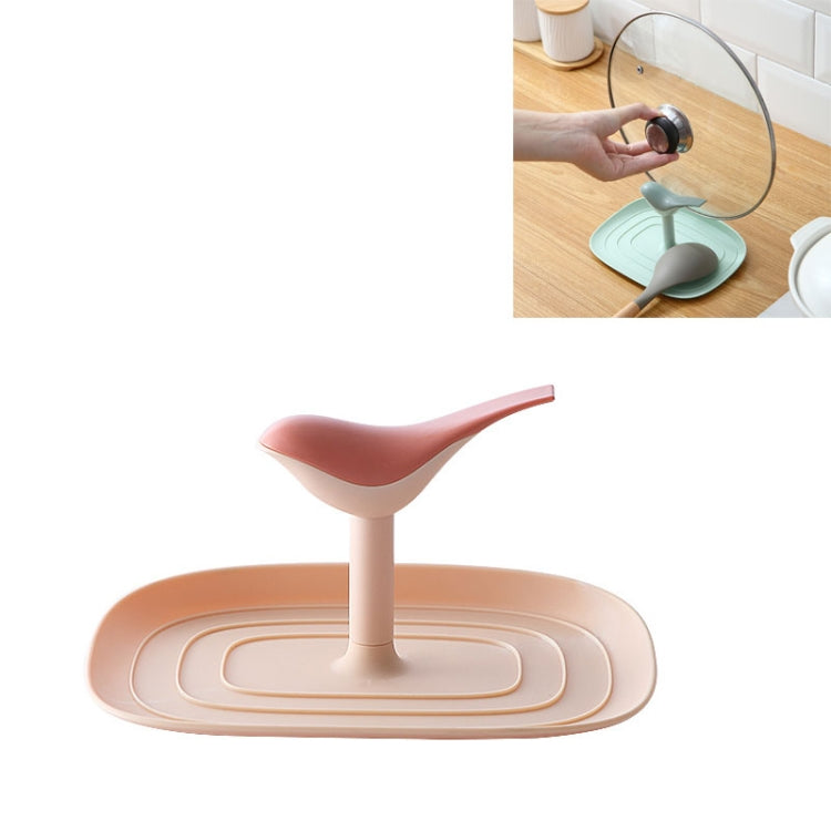 5 PCS Little Bird Pot Cover Rack Household Spatula Storage Tay Creative Kitchen Multi-function Plastic Soup Spoon Pad Pot Cover Rack