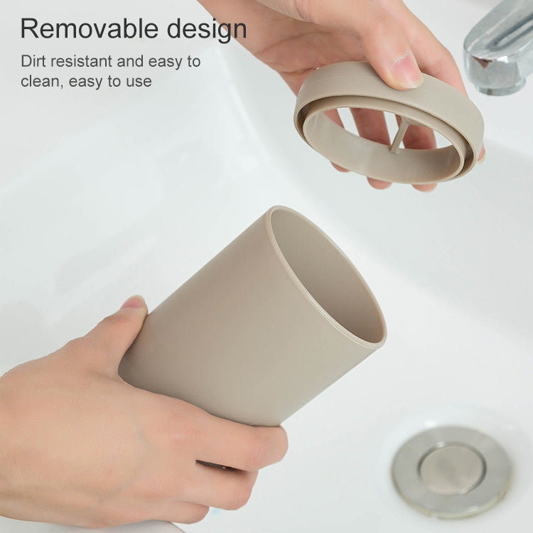 3 PCS Bathroom Wall Suction Type Toothbrush Holder Toiletry Set(Gray)