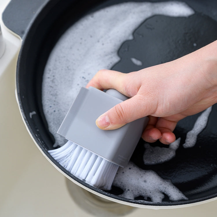 2 PCS Automatic Liquid Addition Cleaning Brush Multifunctional Kitchen Pot Dishwashing Brush