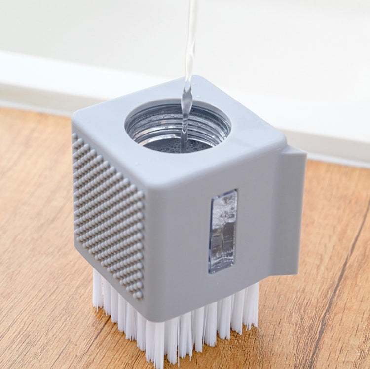 2 PCS Automatic Liquid Addition Cleaning Brush Multifunctional Kitchen Pot Dishwashing Brush