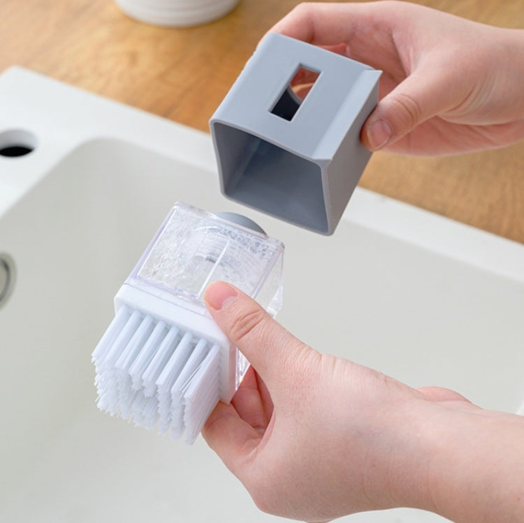 2 PCS Automatic Liquid Addition Cleaning Brush Multifunctional Kitchen Pot Dishwashing Brush