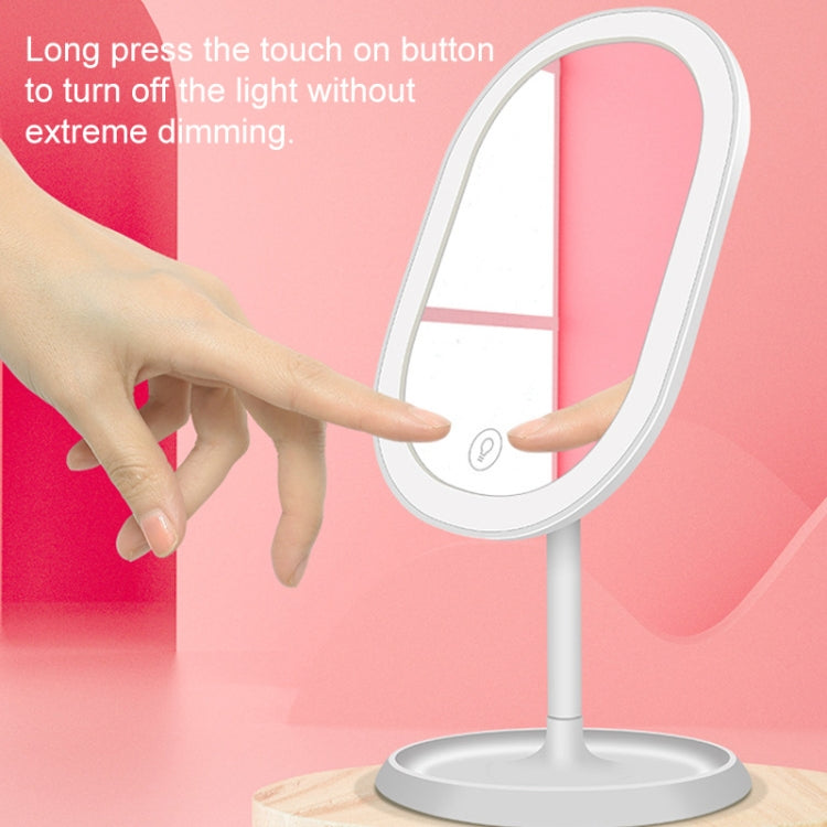 Smart LED Makeup Mirror With Lamp Desktop Makeup Light Makeup Small Mirror, Style:Three Color Light
