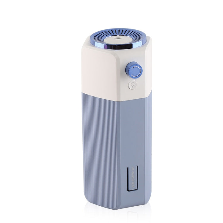 Household Small USB Mini Car Humidifier Desktop with Lamp Alcohol Atomizer Sprayer(Blue)