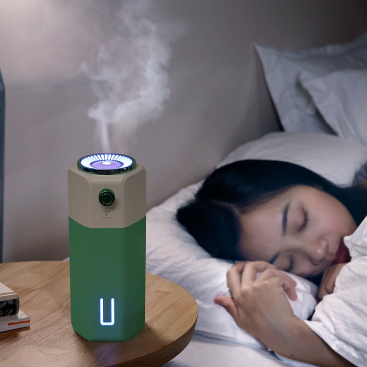 Household Small USB Mini Car Humidifier Desktop with Lamp Alcohol Atomizer Sprayer(Blue)