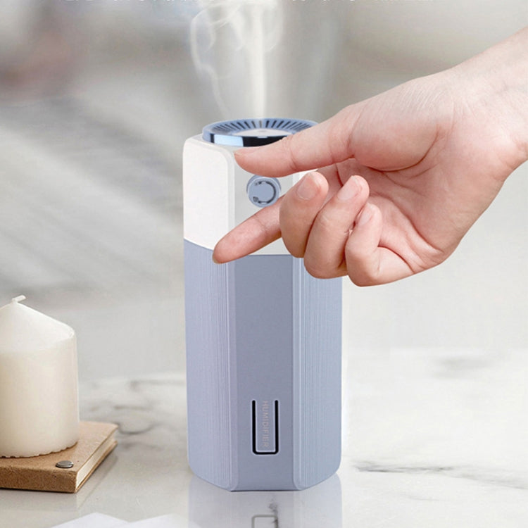 Household Small USB Mini Car Humidifier Desktop with Lamp Alcohol Atomizer Sprayer(Blue)