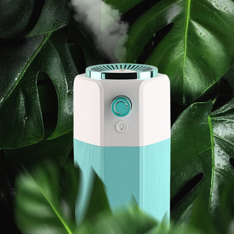 Household Small USB Mini Car Humidifier Desktop with Lamp Alcohol Atomizer Sprayer(Blue)