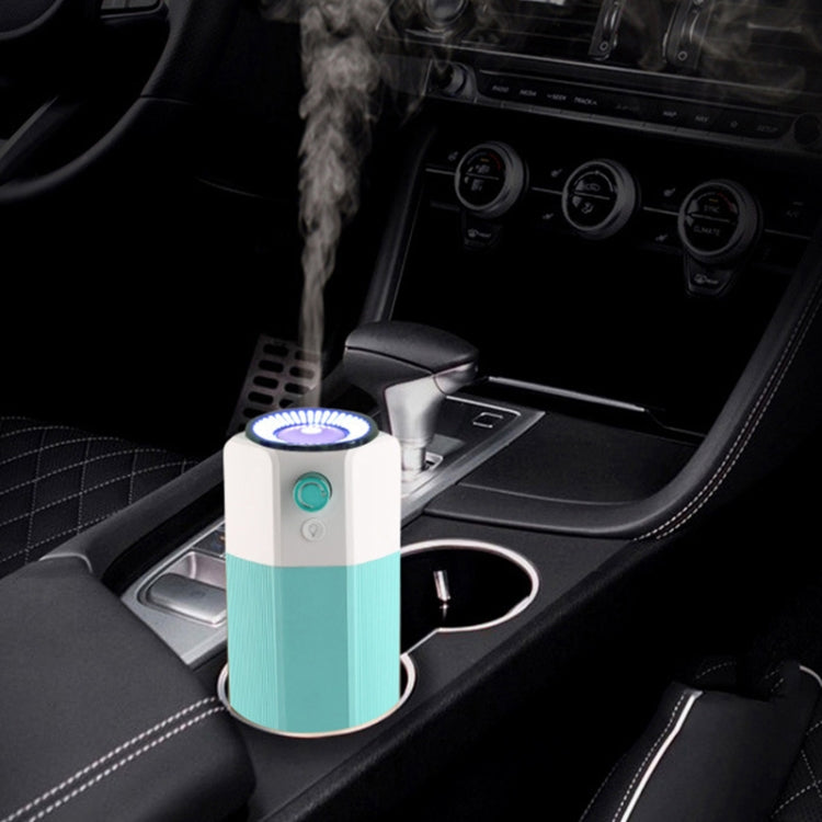 Household Small USB Mini Car Humidifier Desktop with Lamp Alcohol Atomizer Sprayer(Blue)
