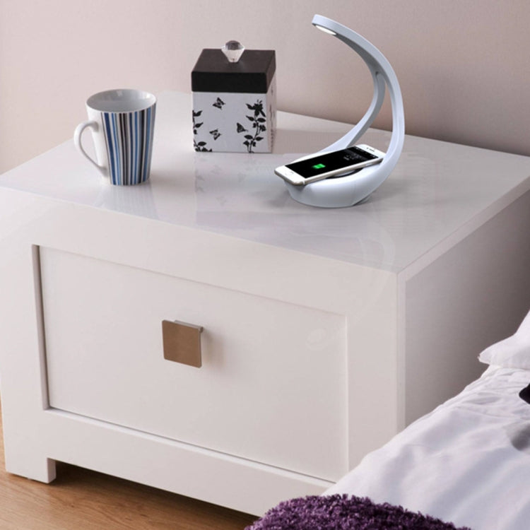 Three-in-one Wireless Charger + Bluetooth Audio Player + LED Desk Lamp Multi-function Touch Night Light