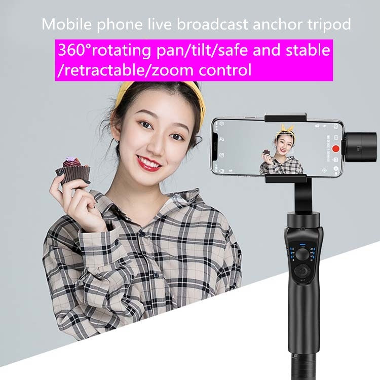 S5B Three-axis Handheld Gimbal Stabilizer Video Shooting Anti-shake Bracket for Mobile Phones Below 6.0 inches