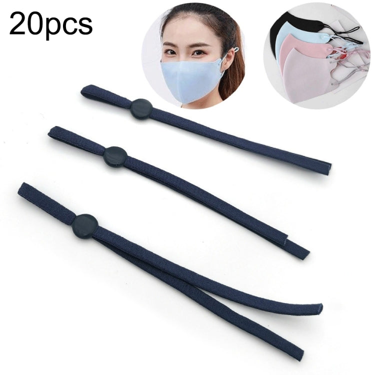 100 PCS Adjustable Elastic Band Mask Rope, Random Color Delivery