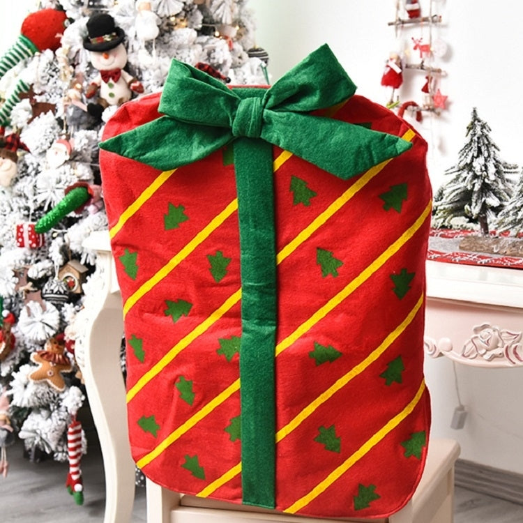 Christmas Decoration Bownot Gift Bag Chair Cover Christmas Day Restaurant Home Cartoon Chair Back Cover