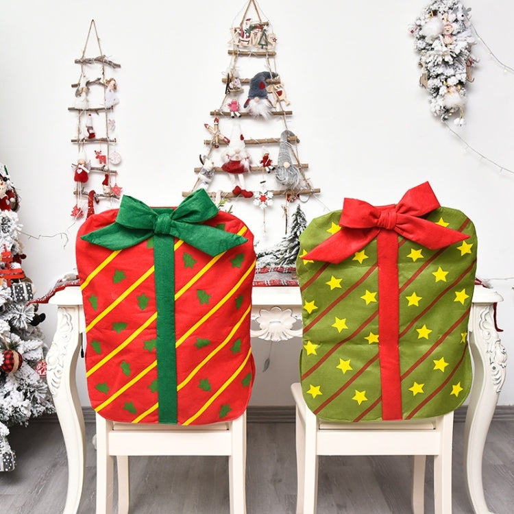 Christmas Decoration Bownot Gift Bag Chair Cover Christmas Day Restaurant Home Cartoon Chair Back Cover