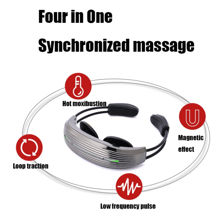 Smart Cervical Massager Multifunctional Mini Household Electric Neck Protective Physical Therapy Device(Silver)