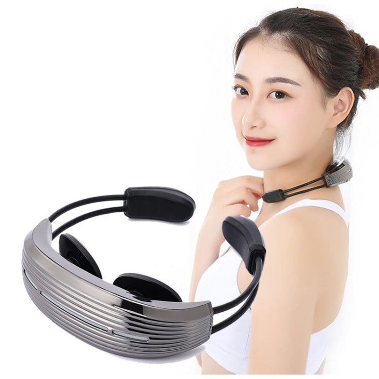 Smart Cervical Massager Multifunctional Mini Household Electric Neck Protective Physical Therapy Device(Silver)