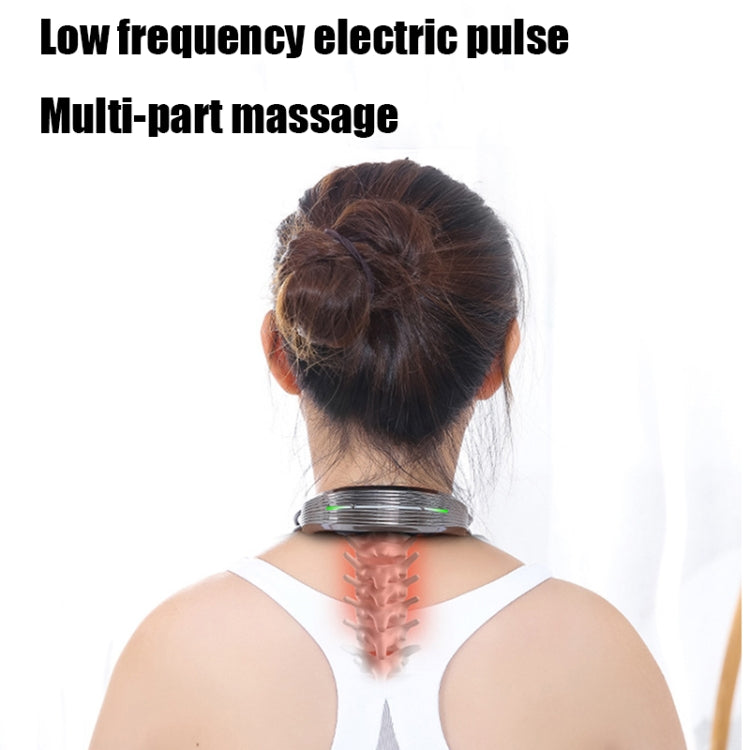 Smart Cervical Massager Multifunctional Mini Household Electric Neck Protective Physical Therapy Device(Silver)