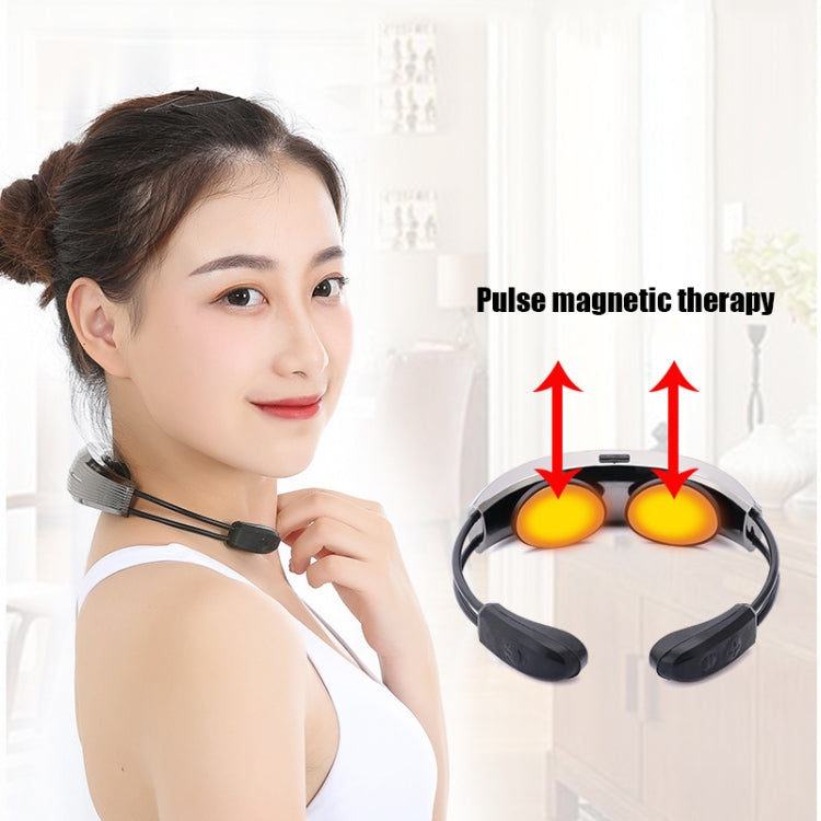 Smart Cervical Massager Multifunctional Mini Household Electric Neck Protective Physical Therapy Device(Silver)