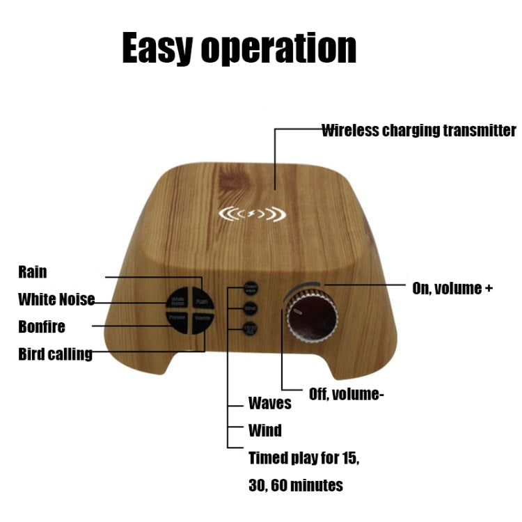 Intelligent Sleep Instrument Electronic Music Sleep Aid(Wood Grain)
