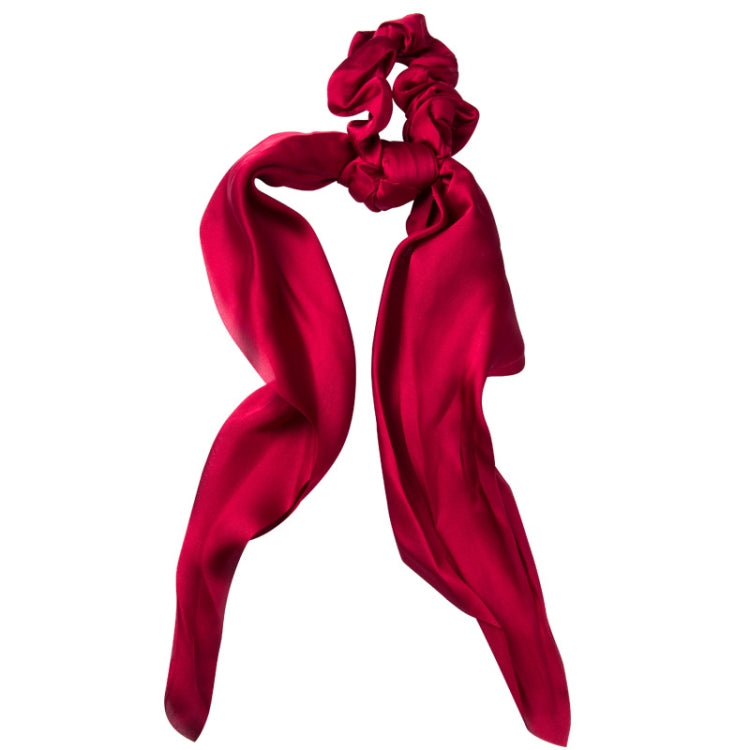 3 PCS Super Long Large Intestine Circle Silk Scarf Ribbon Satin Solid Color Big Tail Hair Circle