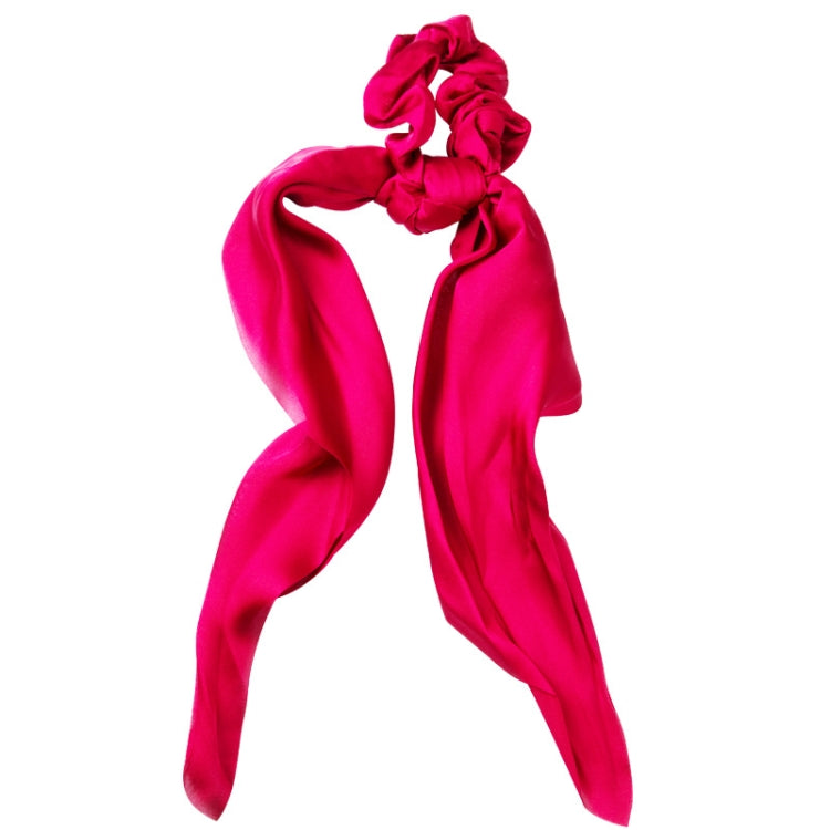 3 PCS Super Long Large Intestine Circle Silk Scarf Ribbon Satin Solid Color Big Tail Hair Circle