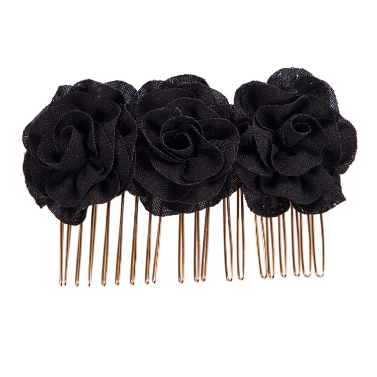 2 PCS Rose Comb Bridal Hair Accessories Solid Color Plate Hair Insert