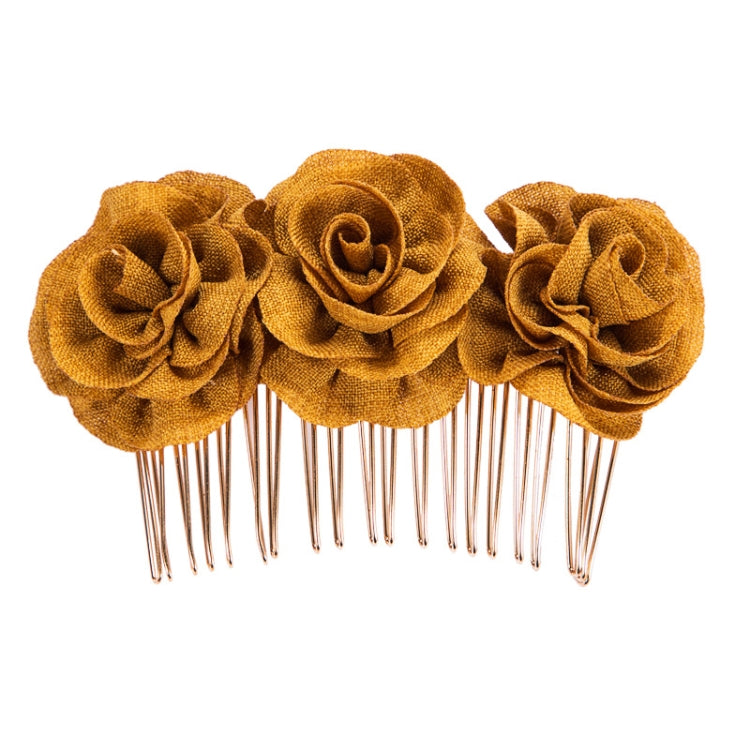 2 PCS Rose Comb Bridal Hair Accessories Solid Color Plate Hair Insert