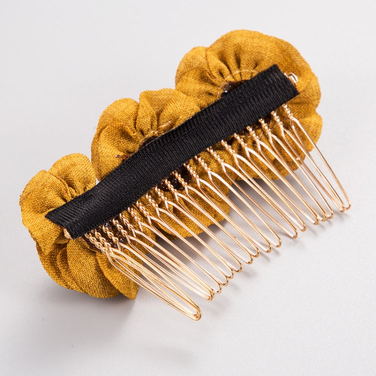 2 PCS Rose Comb Bridal Hair Accessories Solid Color Plate Hair Insert