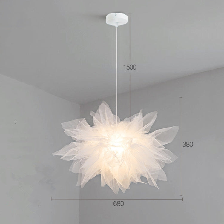 Creative Net Yarn Flower-shaped Chandelier Children Room Lamp Personalized Study Room Lamp, Size:68cm Diameter(Warm Light)