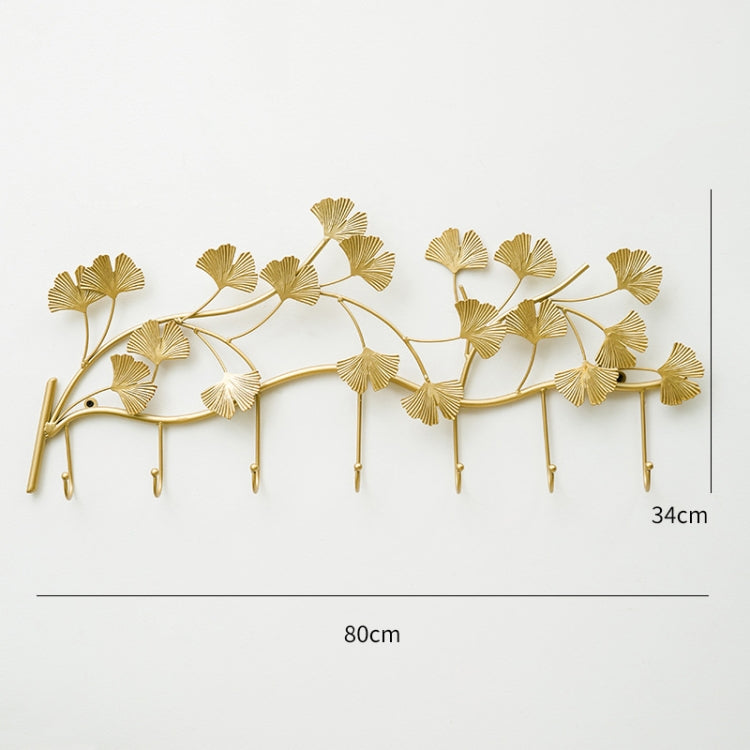 Home Ginkgo Leaf Hooks Creative Wall Hooks Living Room Bedroom Porch Decoration Hooks, Size:Ginkgo Leaf Branch Hook-Large