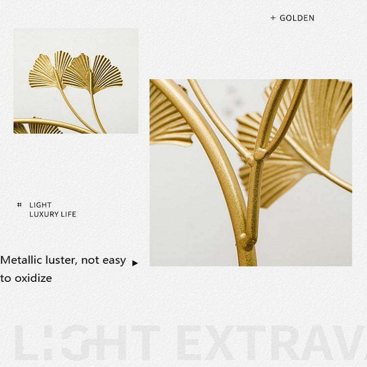 Home Ginkgo Leaf Hooks Creative Wall Hooks Living Room Bedroom Porch Decoration Hooks, Size:Ginkgo Leaf Branch Hook-Large
