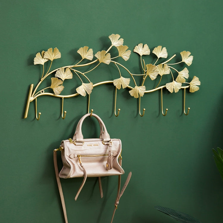 Home Ginkgo Leaf Hooks Creative Wall Hooks Living Room Bedroom Porch Decoration Hooks, Size:Ginkgo Leaf Branch Hook-Large