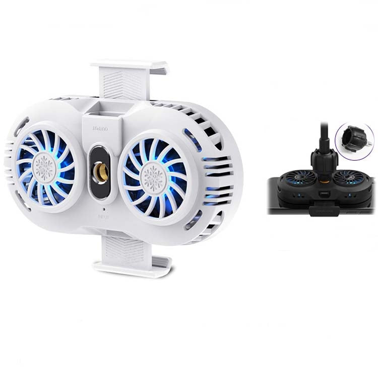AH-102 Type-C / USB-C + USB Interface Dual Cooling And Fast Cooling Mobile Phone Radiator for 4-6.5 inch Mobile Phones, Power Cable Length: 1.5m