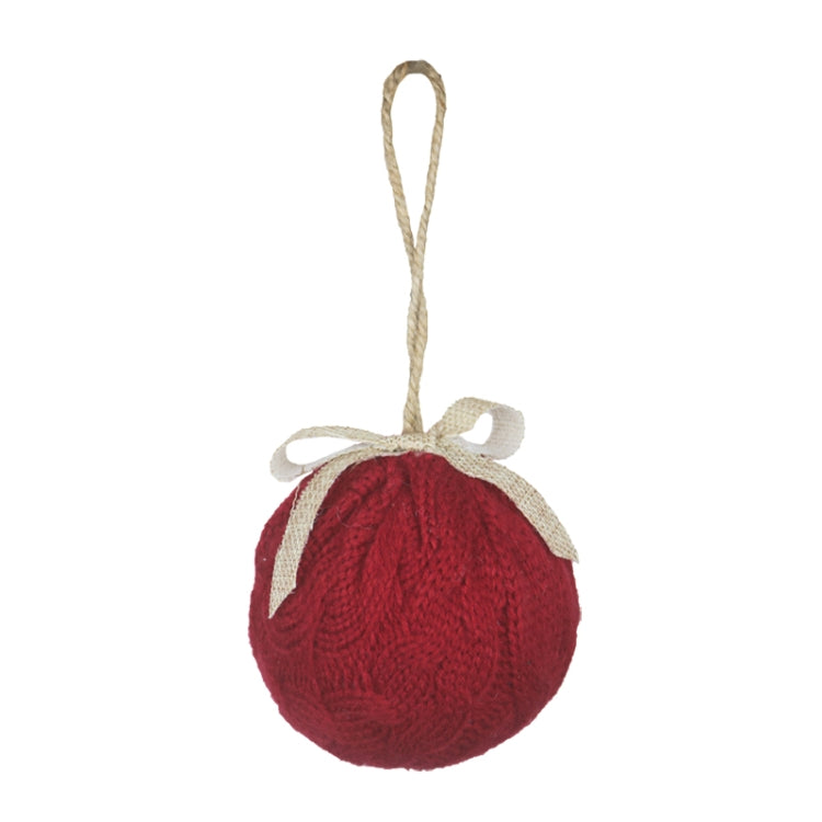 6 PCS Christmas Knitted Ball Ornaments Gift Accessories Christmas Decorations