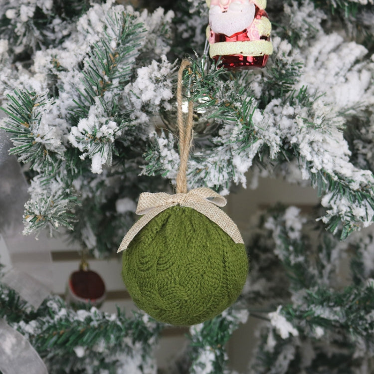 6 PCS Christmas Knitted Ball Ornaments Gift Accessories Christmas Decorations