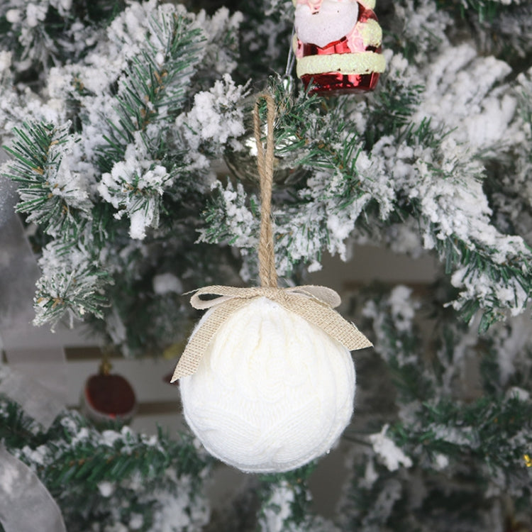 6 PCS Christmas Knitted Ball Ornaments Gift Accessories Christmas Decorations