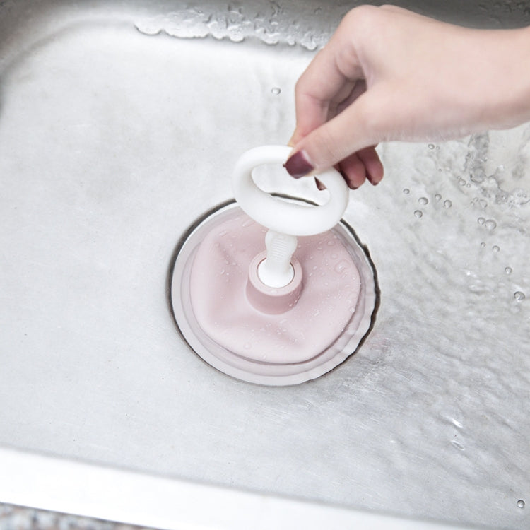5 PCS Kitchen Portable Leather Suction Sink Pipe Dredger Sewer Clogged Hair Cleaning Tool(Pink)