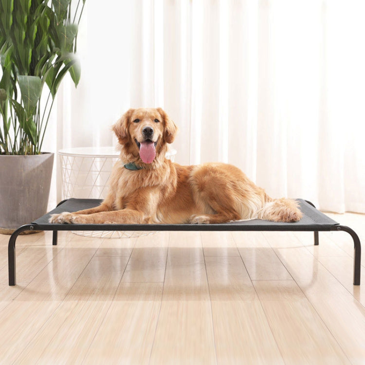 Pet Bed Dog Steel Frame Bed Summer Pet Mat, Specification:Steel Frame+Mesh, Mesh Size:L  90x69x21cm