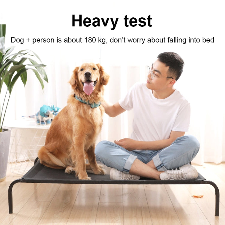 Pet Bed Dog Steel Frame Bed Summer Pet Mat, Specification:Steel Frame+Mesh, Mesh Size:L  90x69x21cm