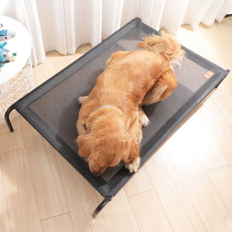 Pet Bed Dog Steel Frame Bed Summer Pet Mat, Specification:Steel Frame+Mesh, Mesh Size:L  90x69x21cm