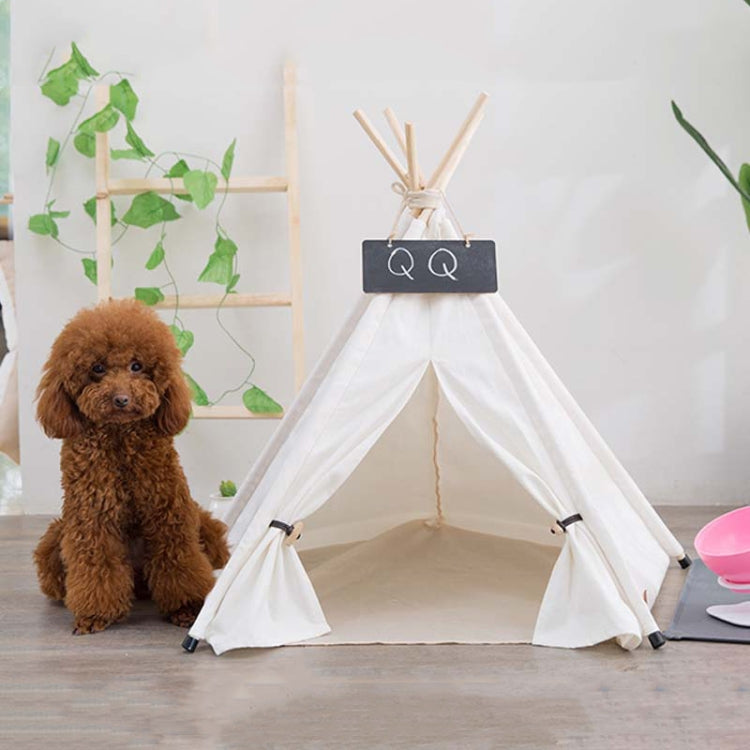 Pure White Pet Tent Nest For Small And Medium Dogs and Cats Foldable Playhouse, Style:Without Cushion, Size:Small 40Ã—40Ã—50cm