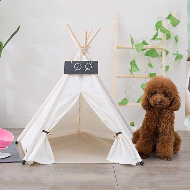 Pure White Pet Tent Nest For Small And Medium Dogs and Cats Foldable Playhouse, Style:Without Cushion, Size:Small 40Ã—40Ã—50cm