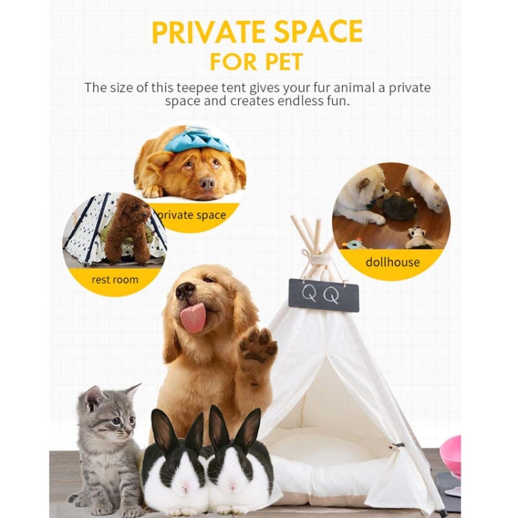 Pure White Pet Tent Nest For Small And Medium Dogs and Cats Foldable Playhouse, Style:Without Cushion, Size:Small 40Ã—40Ã—50cm