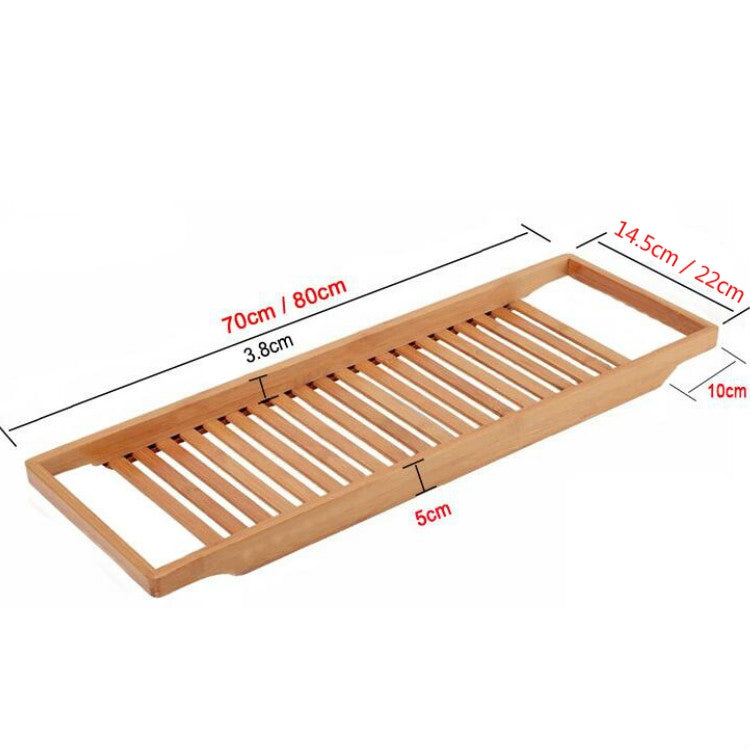 Bathtub Rack Bathroom Storage Rack Homestay Wooden Shelf, Size:80x14.5cm