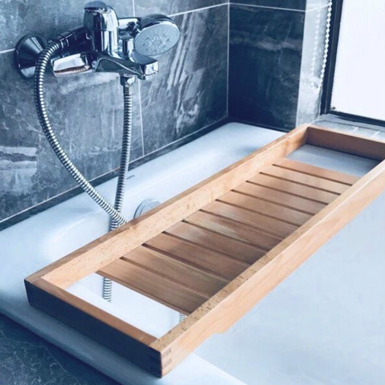 Bathtub Rack Bathroom Storage Rack Homestay Wooden Shelf, Size:80x14.5cm
