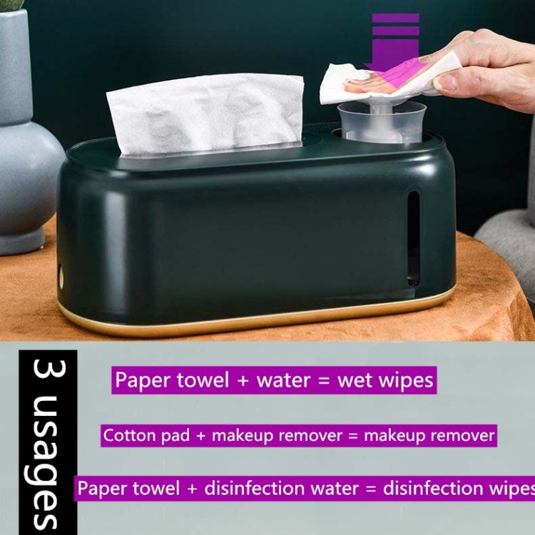 Humidifying Tissue Box Creative Wet And Dry Tissue Box, Colour: Pure White Gray Bottom